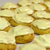 Pumpkin Spice Cookies With Lemon Icing