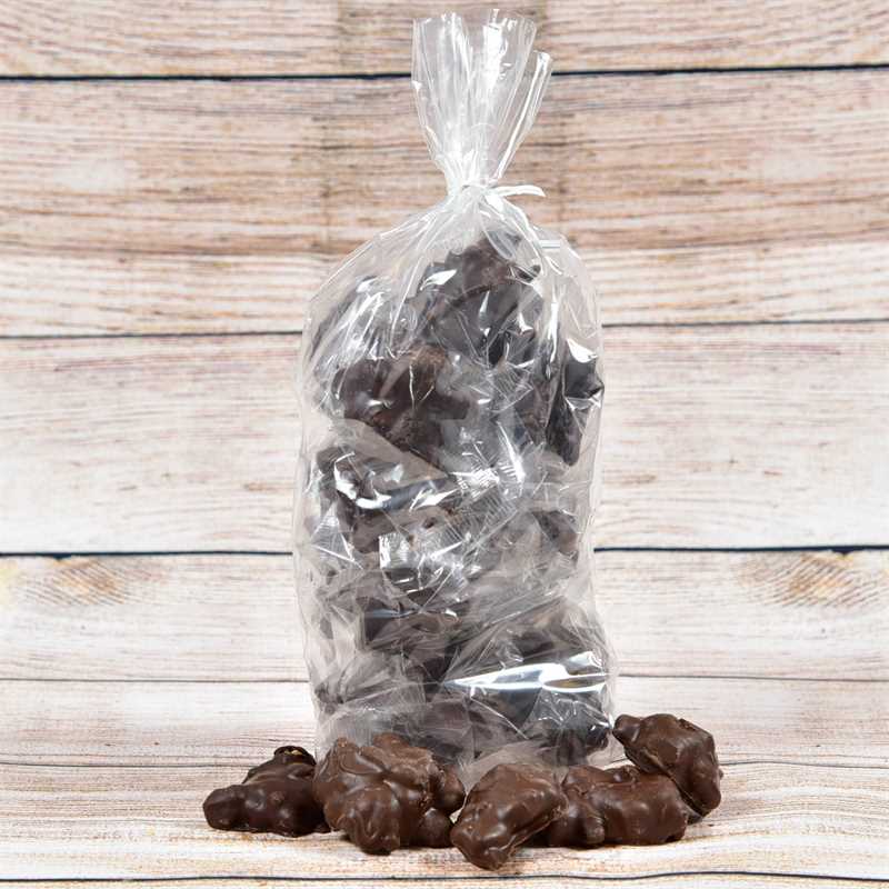 Dark Chocolate Pecan Caramel Clusters