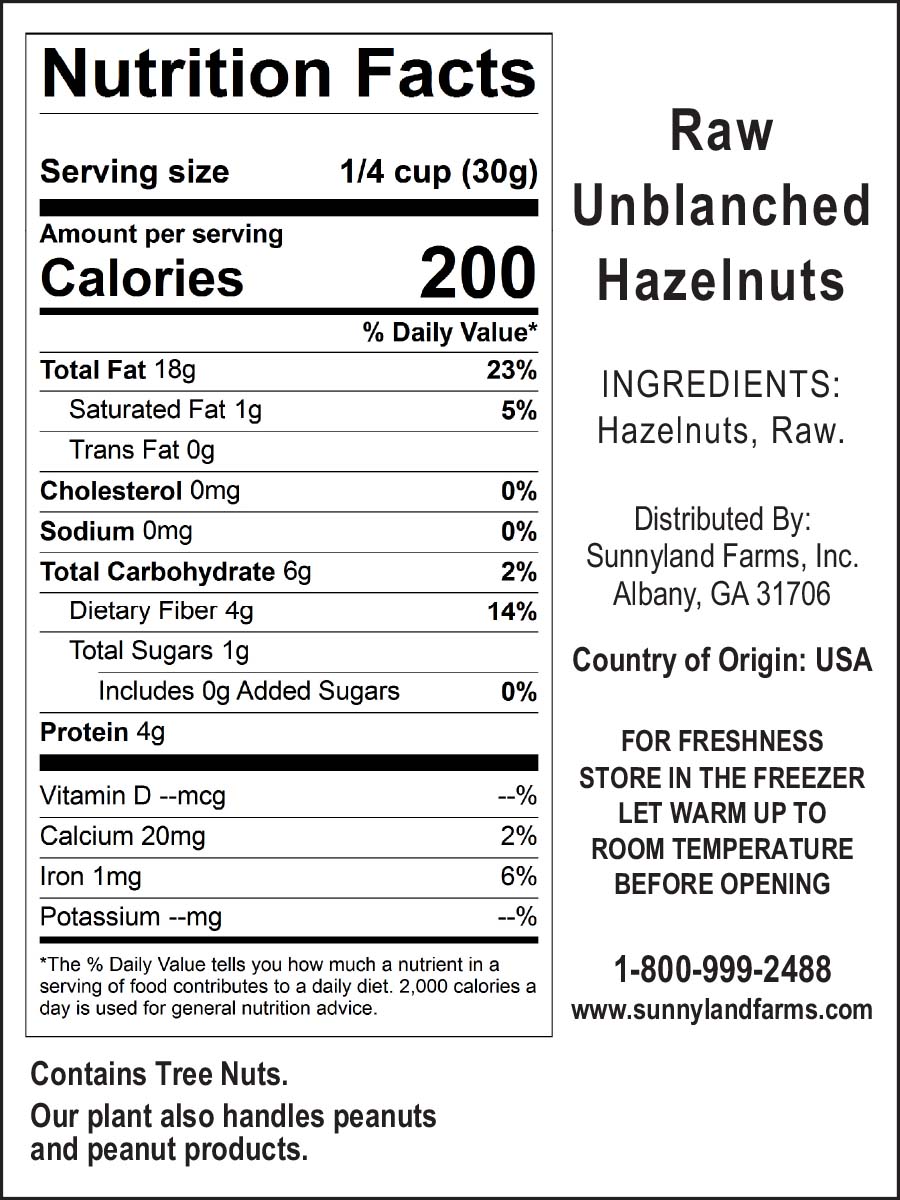 Hazelnuts - Dry Roasted No Salt