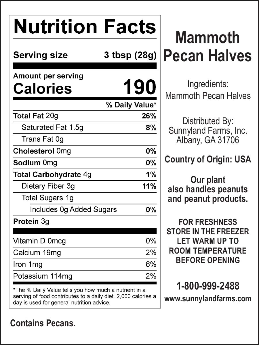 Pecans - Halves - Raw