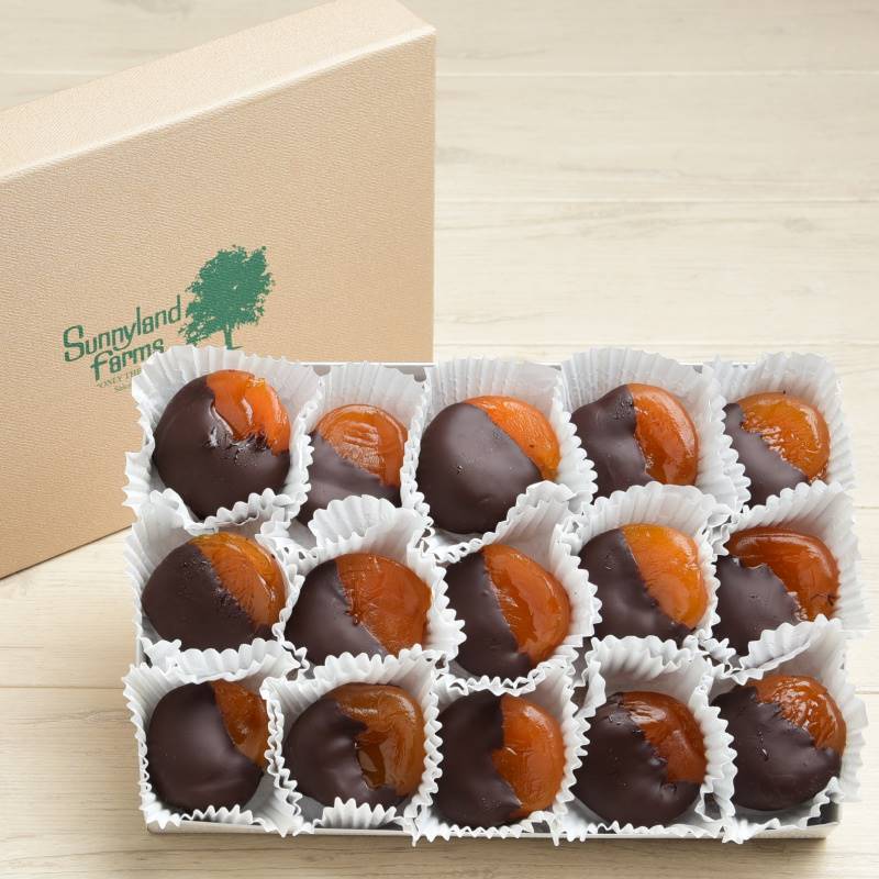 Dark Chocolate Dipped Apricots Gift Box 15 