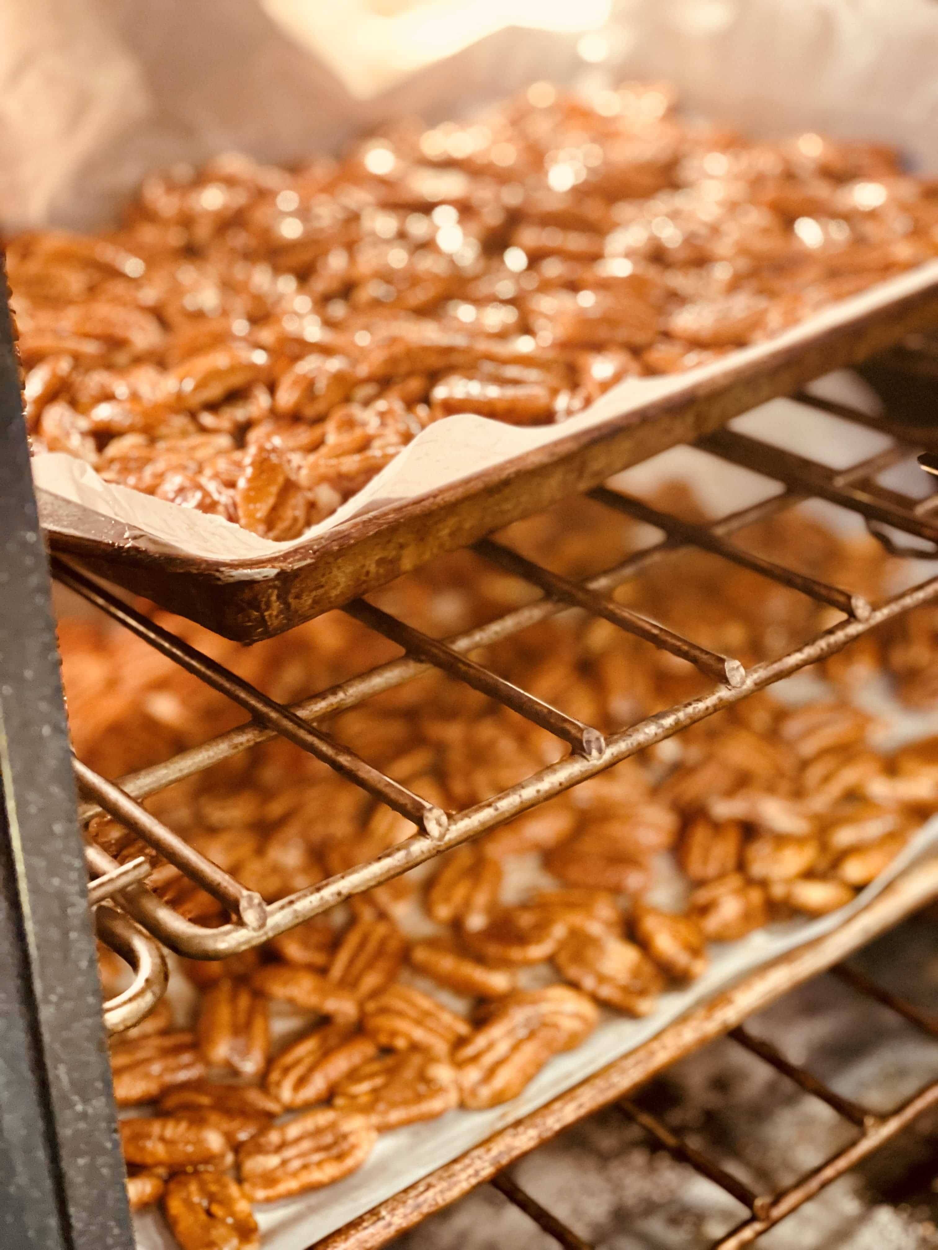 pecans in oven