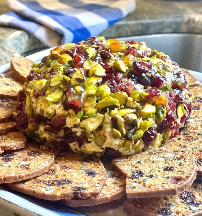 Sweet Citrus Pistachio Cheeseball