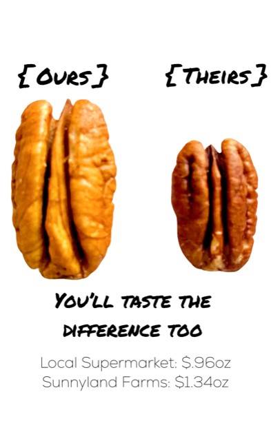 example of fresh vs stale pecan