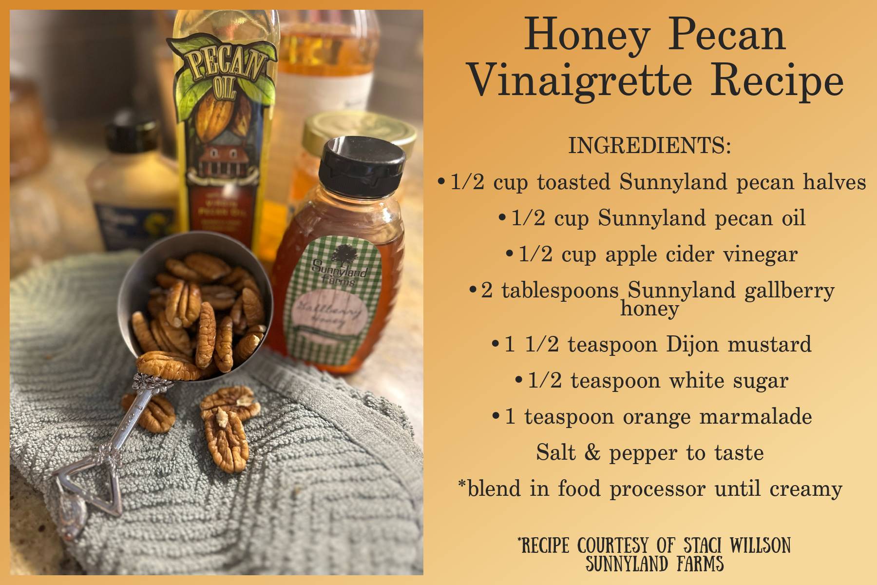 Honey Pecan Vinaigrette