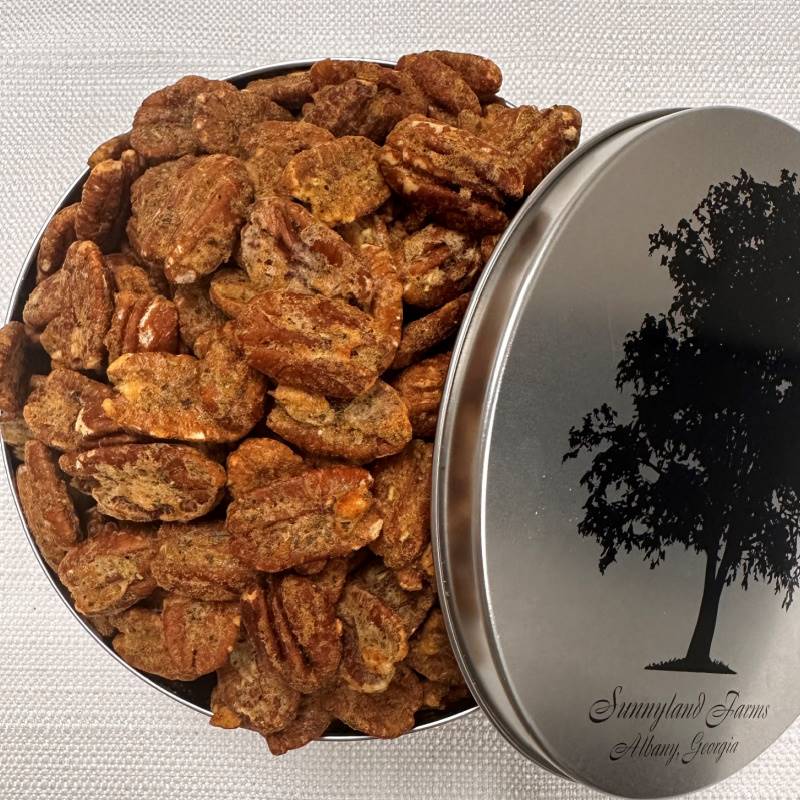 savory herb pecans in gift tin