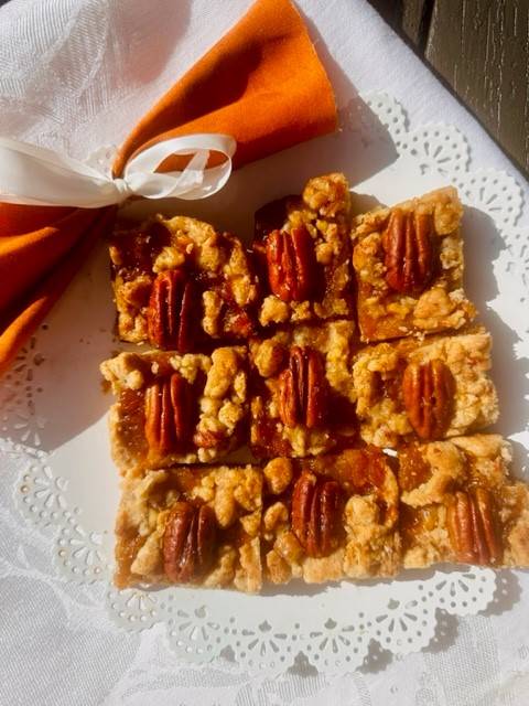 Maple Peach Pecan Bars